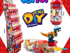 JOYTOP DIY DINASOUR SOUR LOLLIPOP WITH GUMMIES | 1x 40 pcs 1.09 oz (31g) || Display